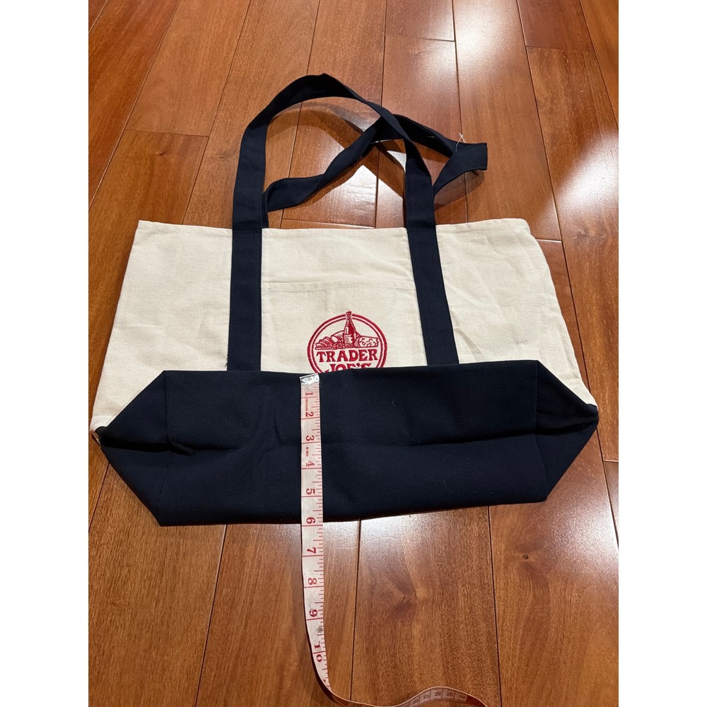 Trader Joe's Canvas Tote Bag Reusable‎ Grocery Bag Big Shopping Bag - Picture 7 of 8